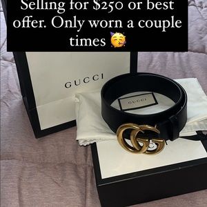 Gucci belt with fit up to size 27. Only worn a couple times